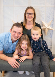 Familienfoto zu Weihnachten, Weihnachtsshooting